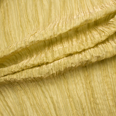 Lime/Gold Two-Tone Crinkled Chiffon