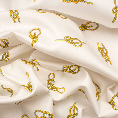 Rope Printed Ivory Pure Cotton (A 3m Piece)