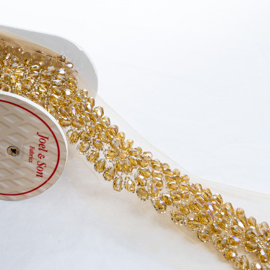 Black & Gold Bead Trim Long Sleeve (S) Rich Gold Bead Trim | Buy Hand Beaded Trim Black & Gold Bead Trim Long Sleeve (S) Rich Gold Bead Trim | Buy Hand Beaded Trim