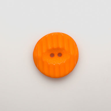 Orange Ridged Button - Large