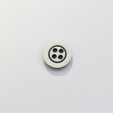 Ridged Grey Shirting Button