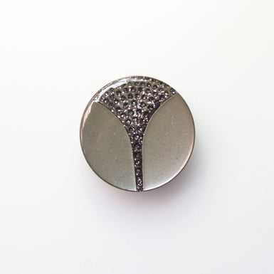 Grey Pearlised Sparkly Button - Large