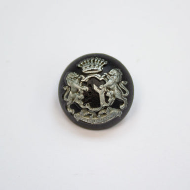 Silver Crest Black Jacket Button - Small