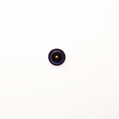Black & Blue Layered Round Button - Small