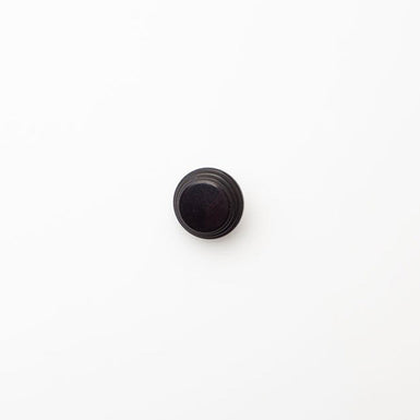 Black Round Ridged Button - Small