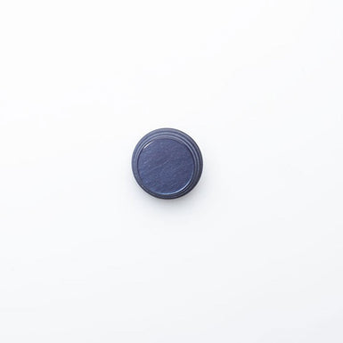 Pearlised Blue Round Ridged Button - Large