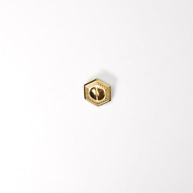 Gold Hexagon Shaped Button