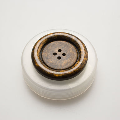 Brown Tortoiseshell Oversize Button