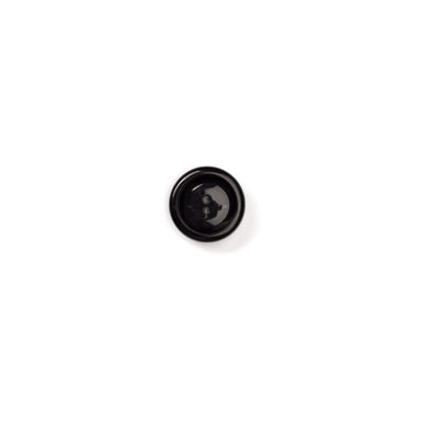 Deep Black Round Cardigan Button