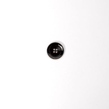 Mid Size Black Round Coat Button