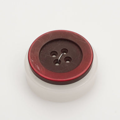 Dark Red Round Button - Large