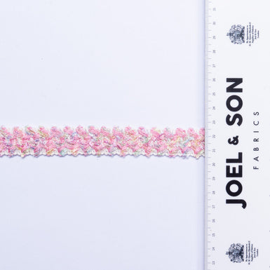 Candy Pink & Multi-Coloured Woven Trim