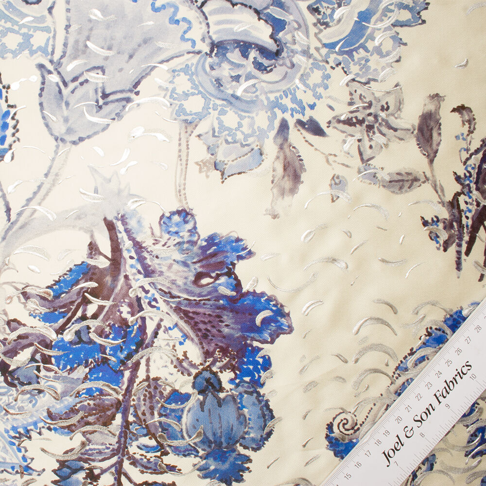 Hand Painted Watercolour Silk Mikado (A 2.70m Piece)