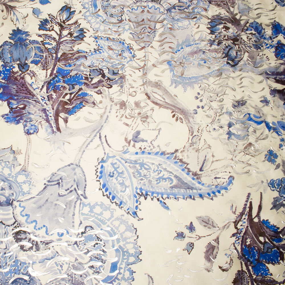 Hand Painted Watercolour Silk Mikado (A 2.70m Piece)