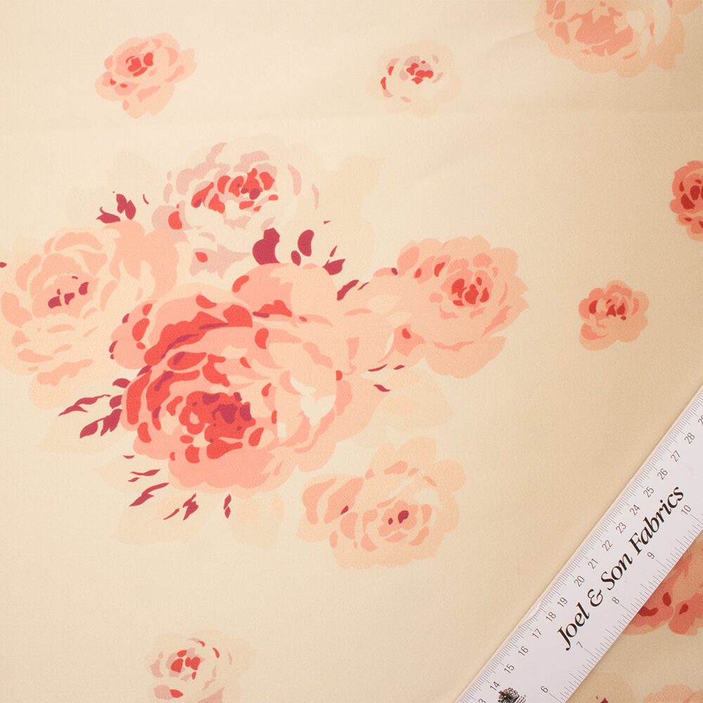 Antique Floral Printed Mikado Microfibre (A 2.80m PIece)