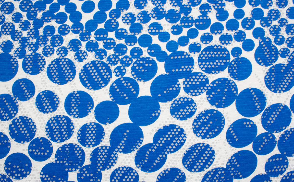 Royal Blue Spotted Stretch Viscose Jersey