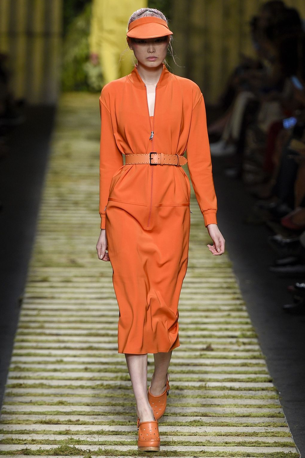 Orange Silk Marocain Crêpe