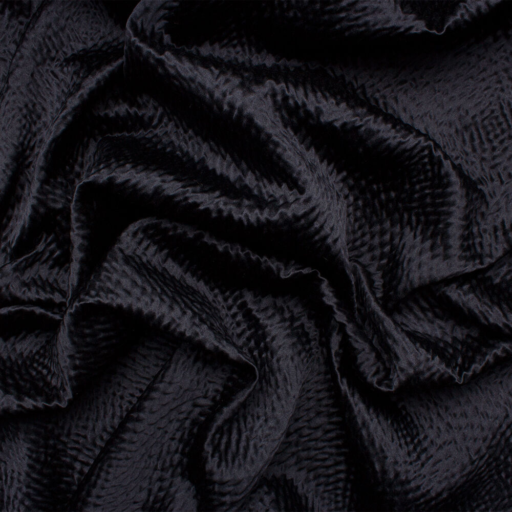 Midnight Blue Ripple Jacquard