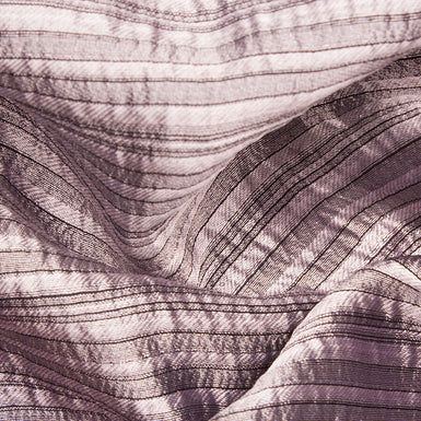 Lavender/Black Striped Silk Cloqué