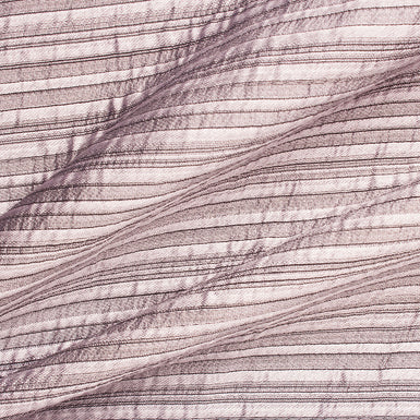 Lavender/Black Striped Silk Cloqué