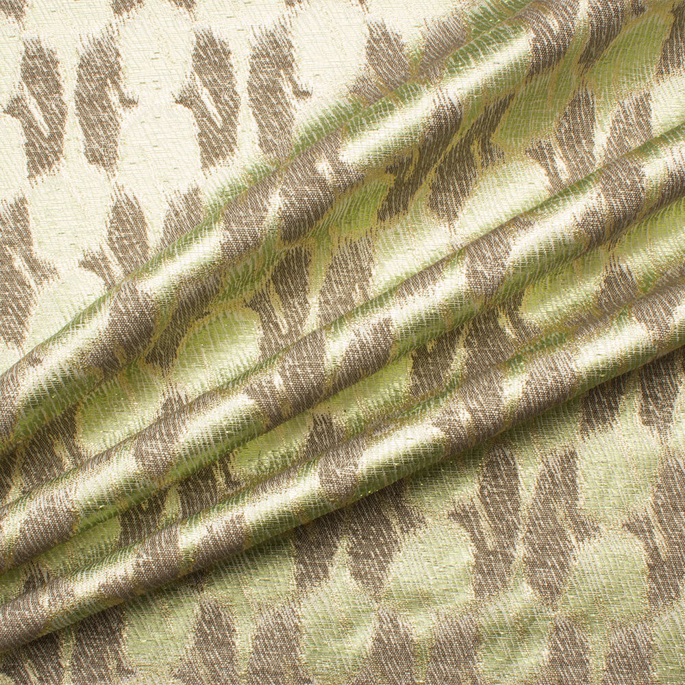 Mint Green & Stone Metallic Jacquard Brocade (A 3.50m Piece)