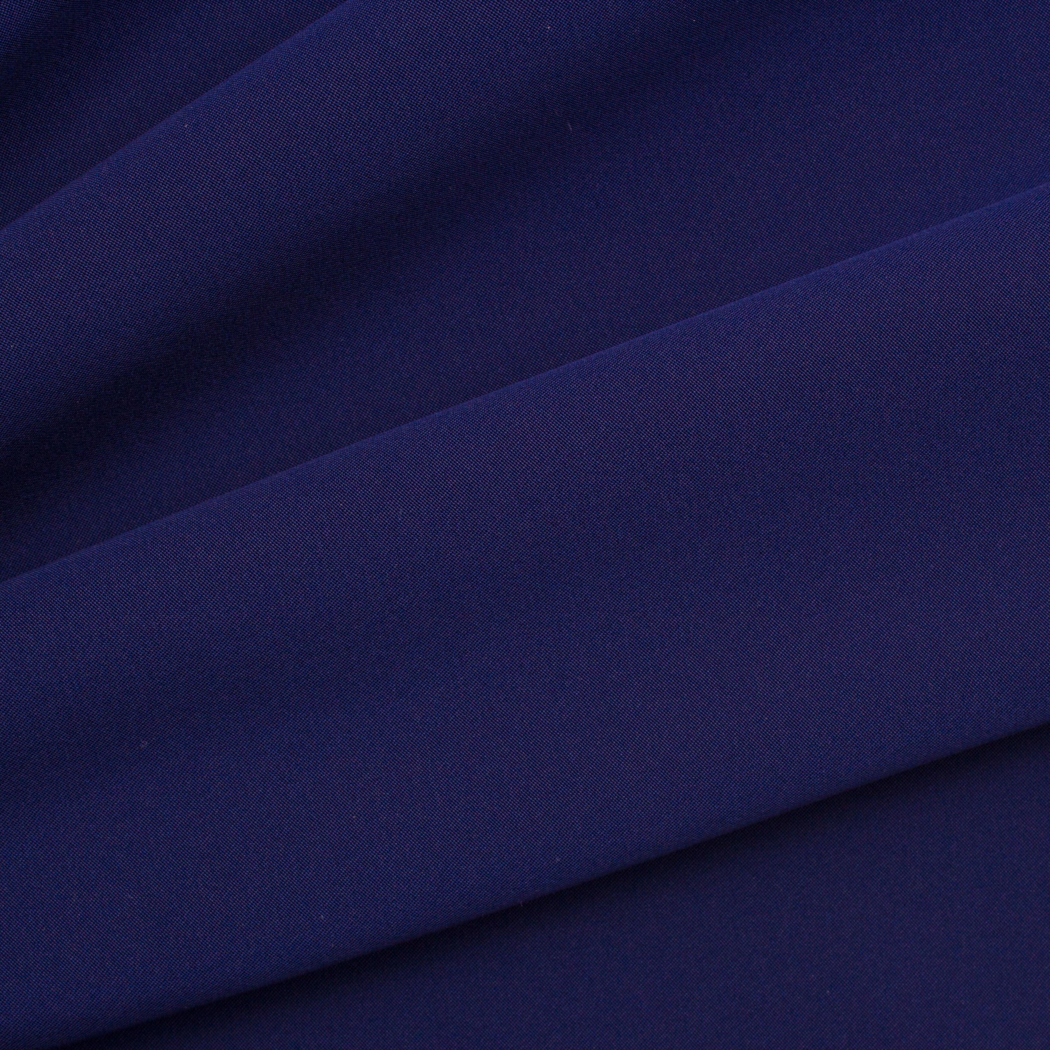 Deep Blue Silk Marocain Crêpe