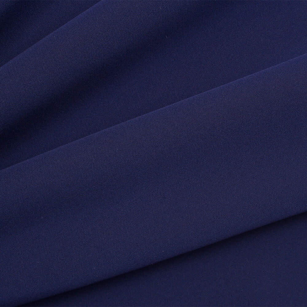Deep Blue Silk Marocain Crêpe