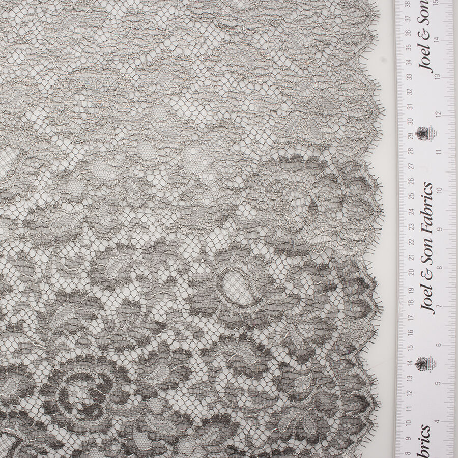 Pewter Metallic Chantilly Lace