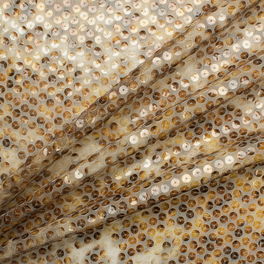 Beige 'Animal' Sequinned Tulle