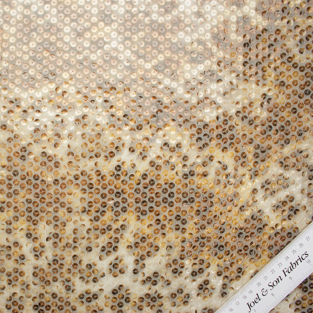 Beige 'Animal' Sequinned Tulle