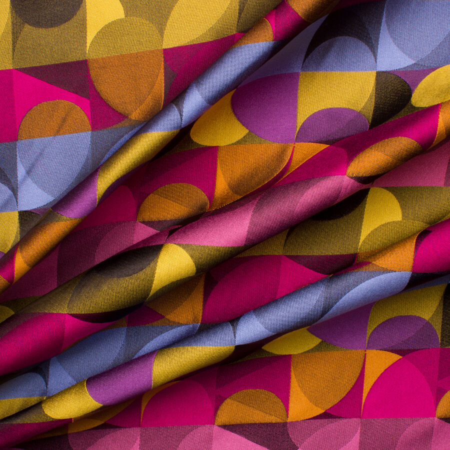 Multi-Coloured Silk Jacquard