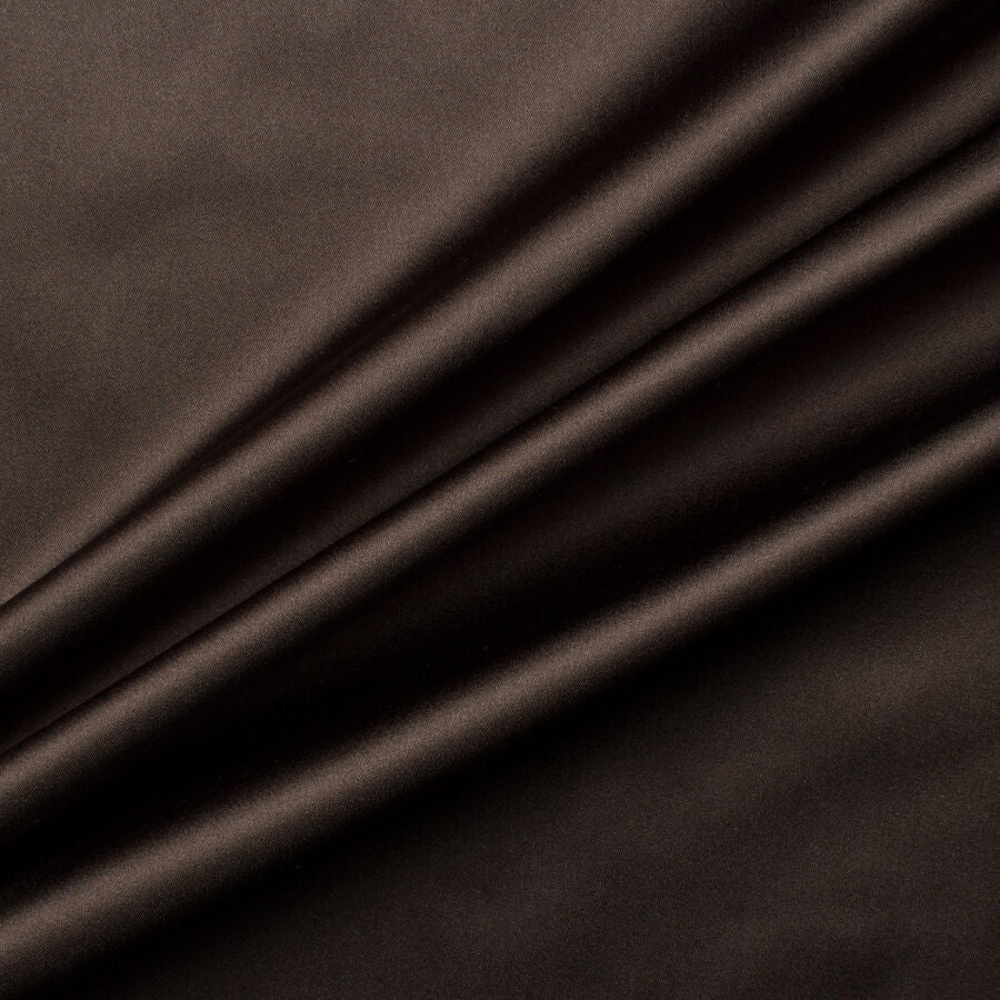 Dark Brown Duchess Silk Satin