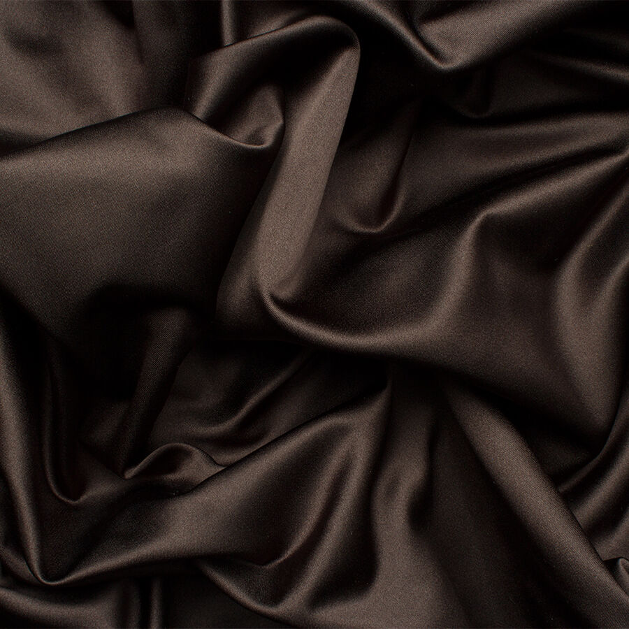 Dark Brown Duchess Silk Satin