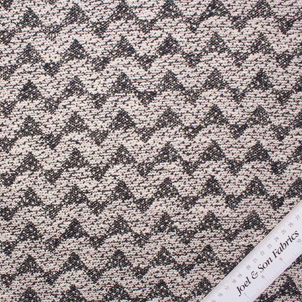 Pink/Black/White Cotton Bouclé