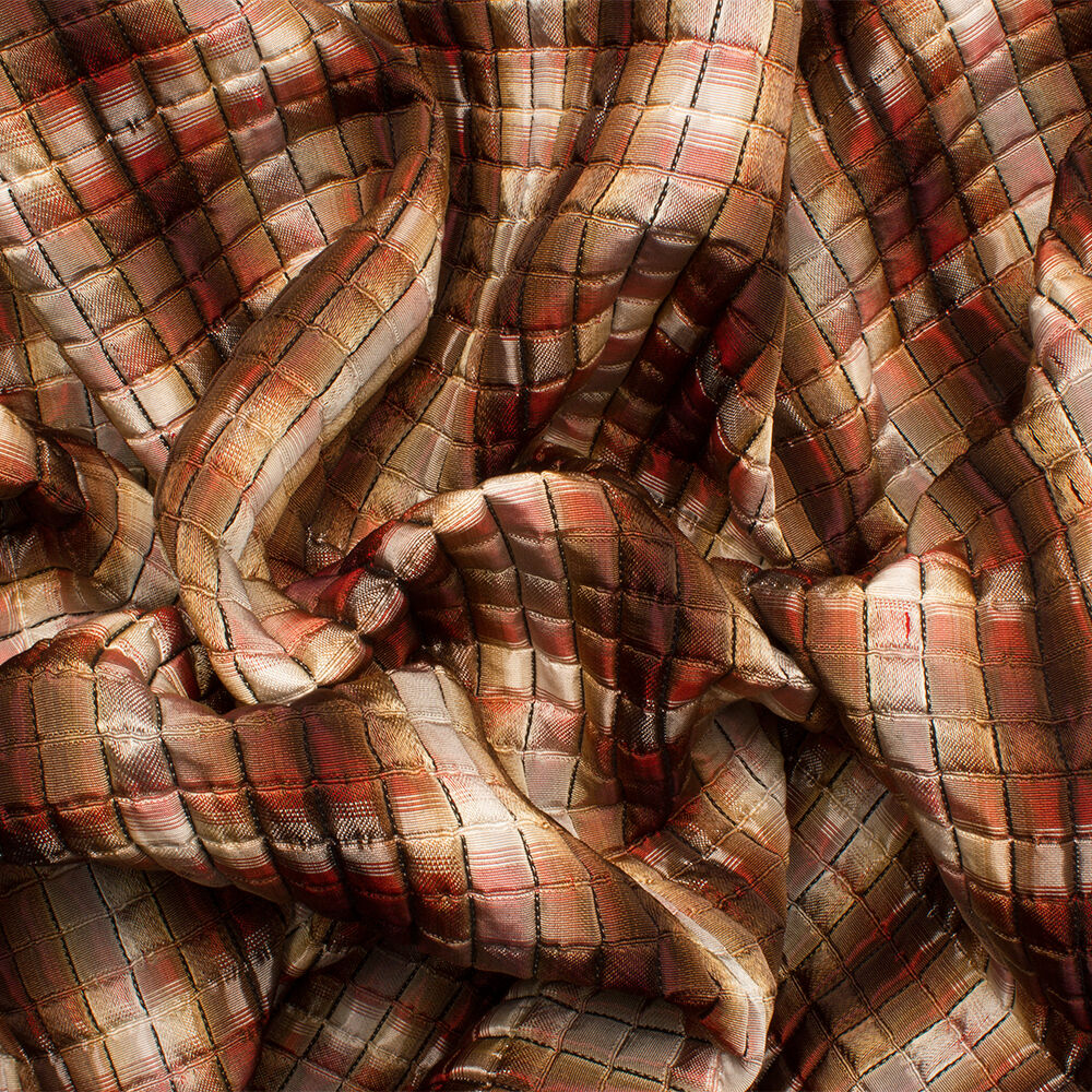 Rich Brown Shaded Brocade