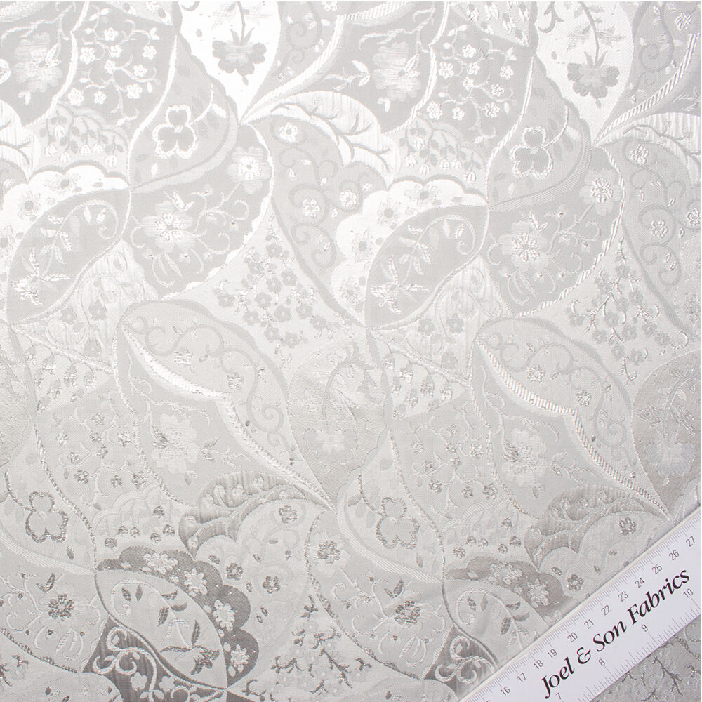 Silver Metallic Brocade