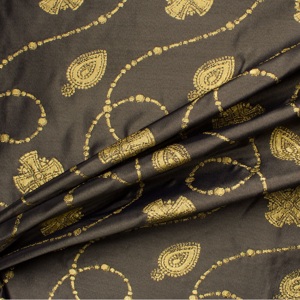 Black/Gold Metallic Brocade