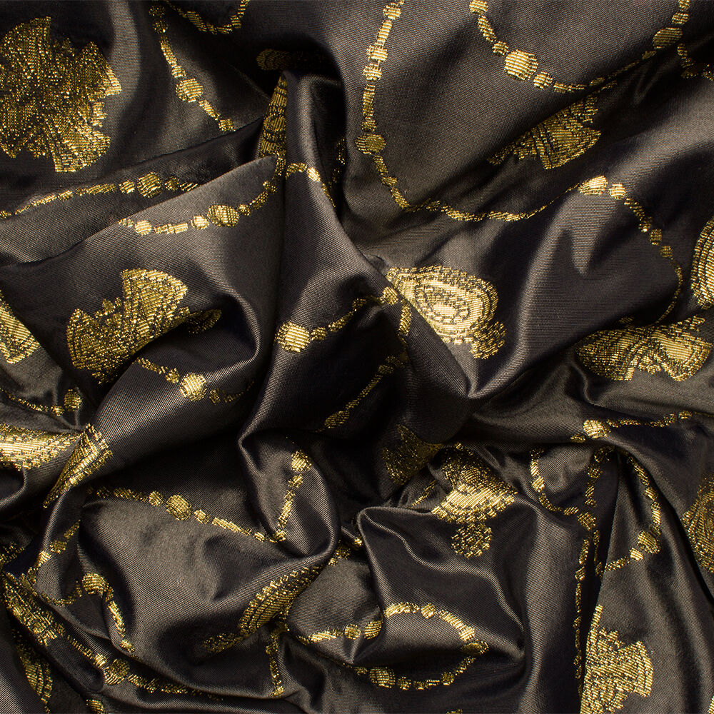 Black/Gold Metallic Brocade
