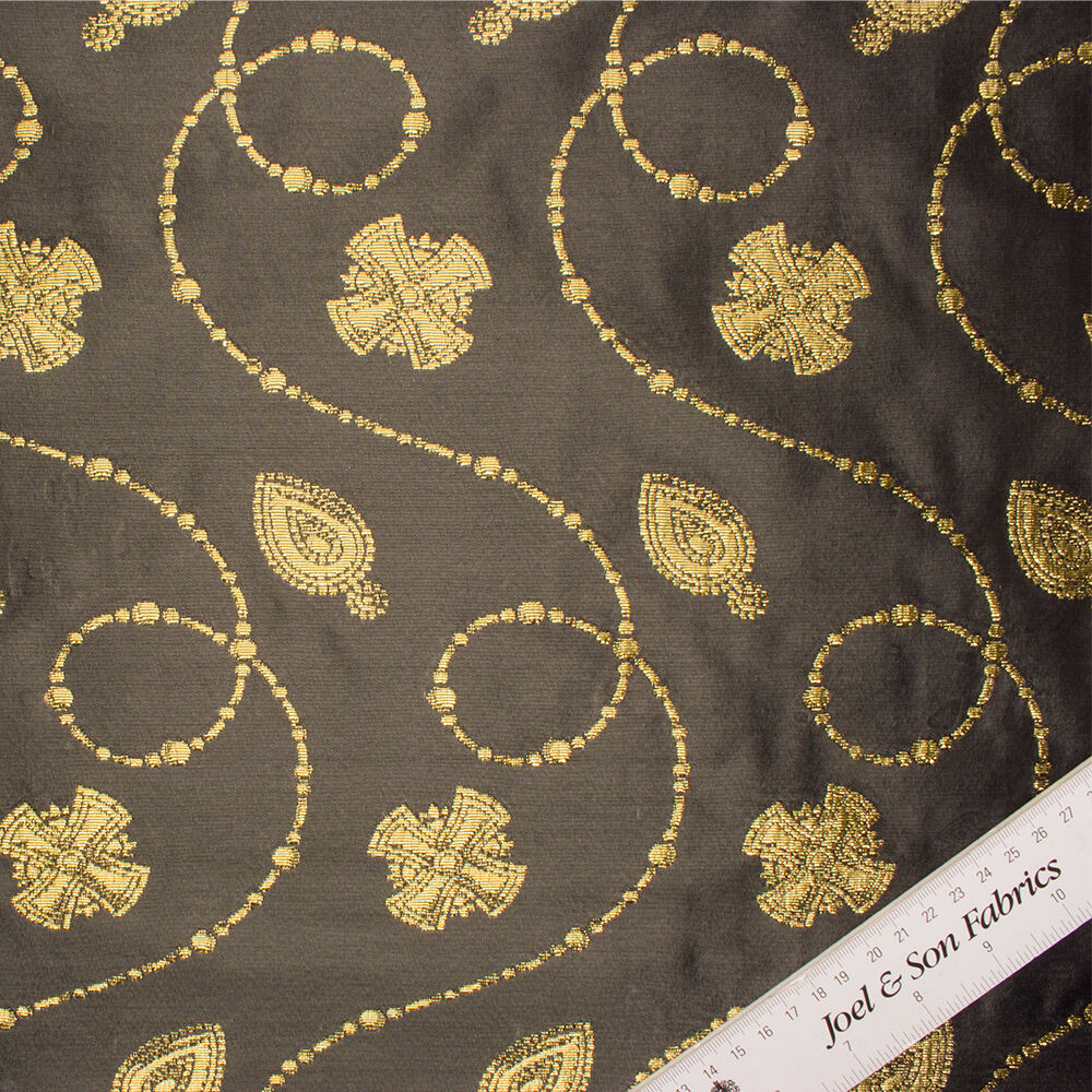 Black/Gold Metallic Brocade