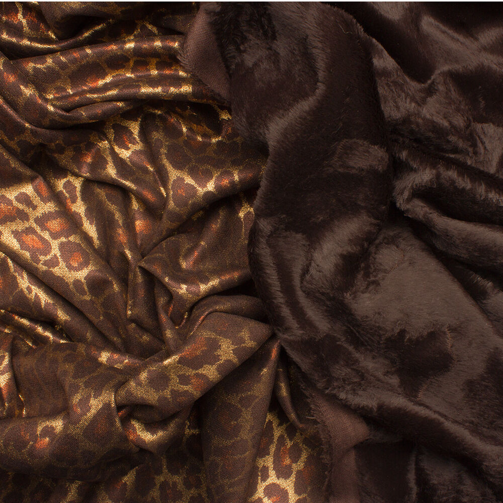 Double Faced Metallic/Faux Fur