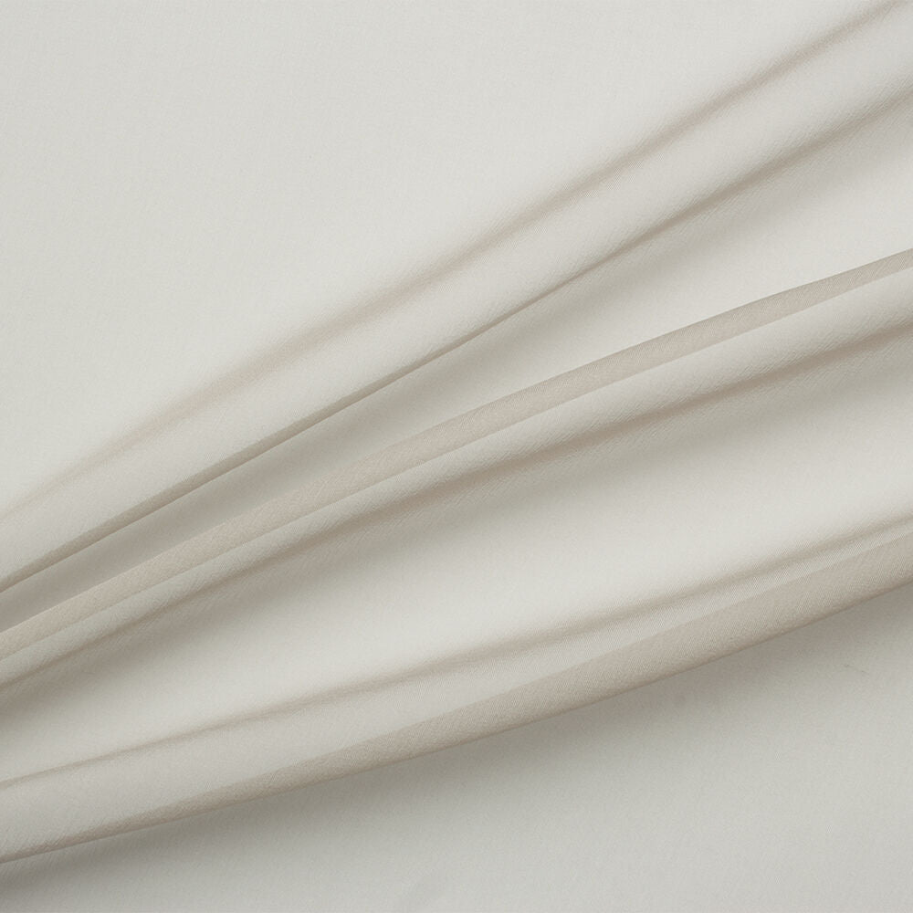 Soft Grey Silk Chiffon