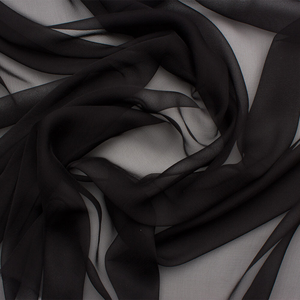 Black Silk Chiffon