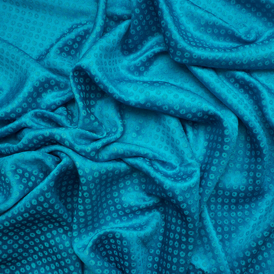 Turquoise Stamped Velvet