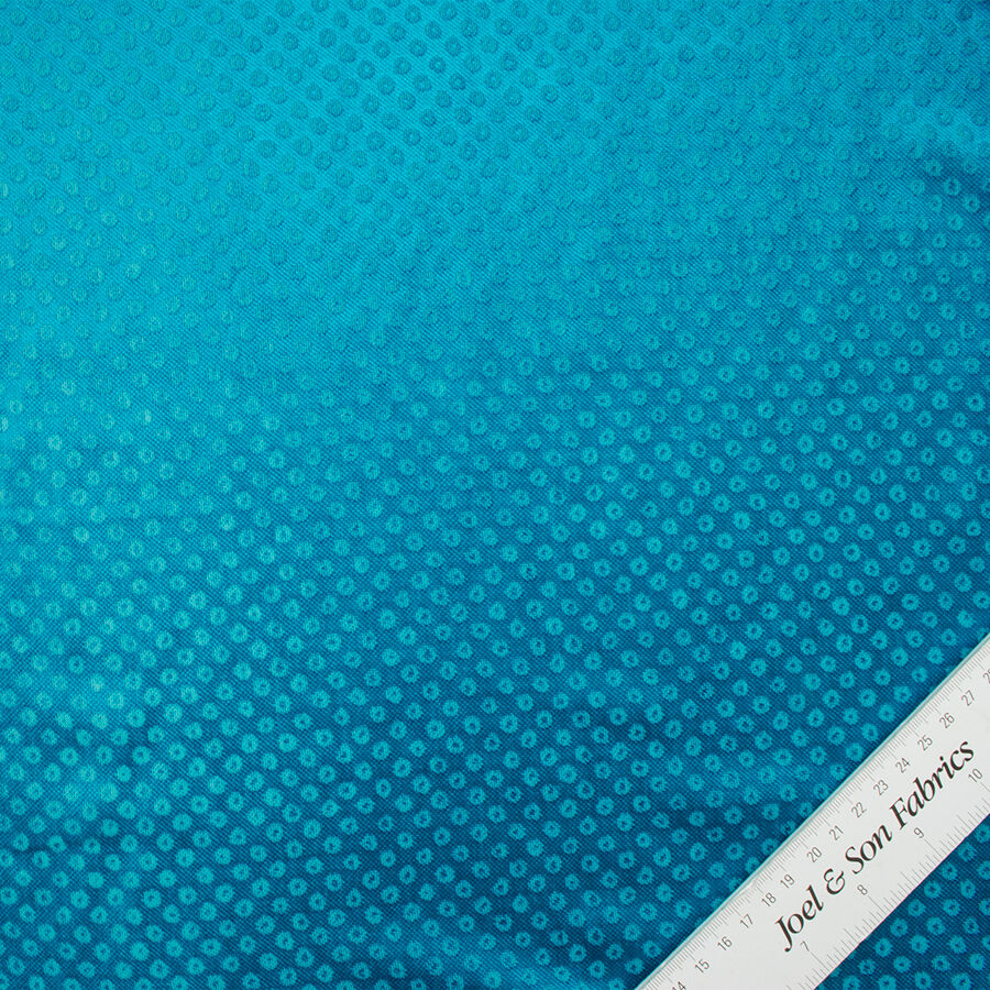 Turquoise Stamped Velvet