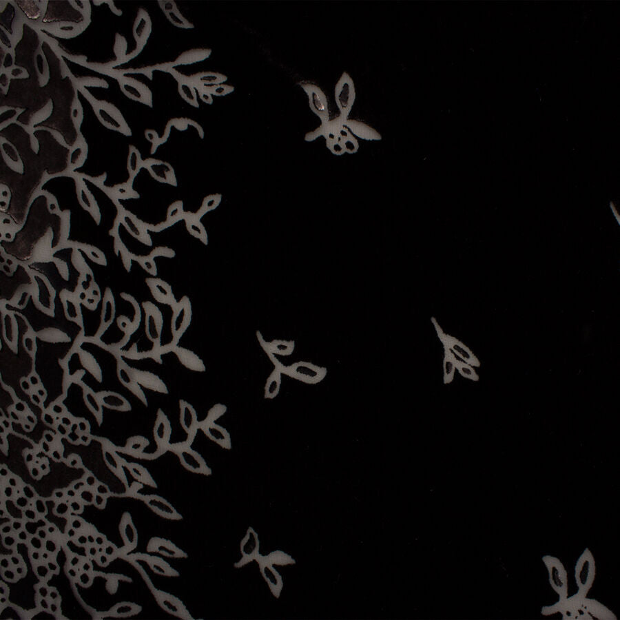 Black Devoré Velvet