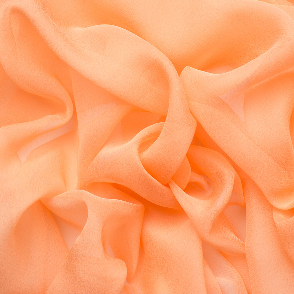 Apricot Silk Chiffon