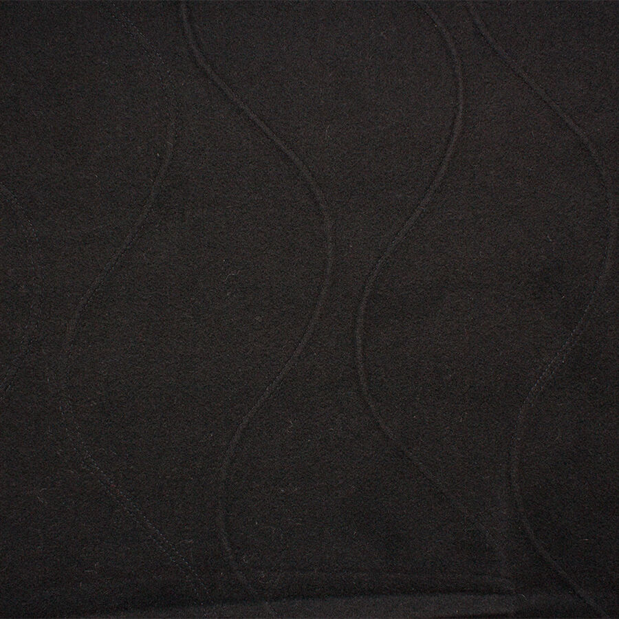 Black Pure Wool Jacquard