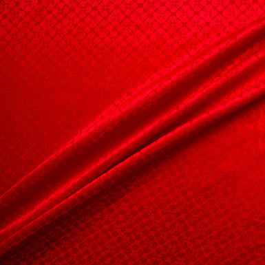 Bright Red Heat Stamped Velvet