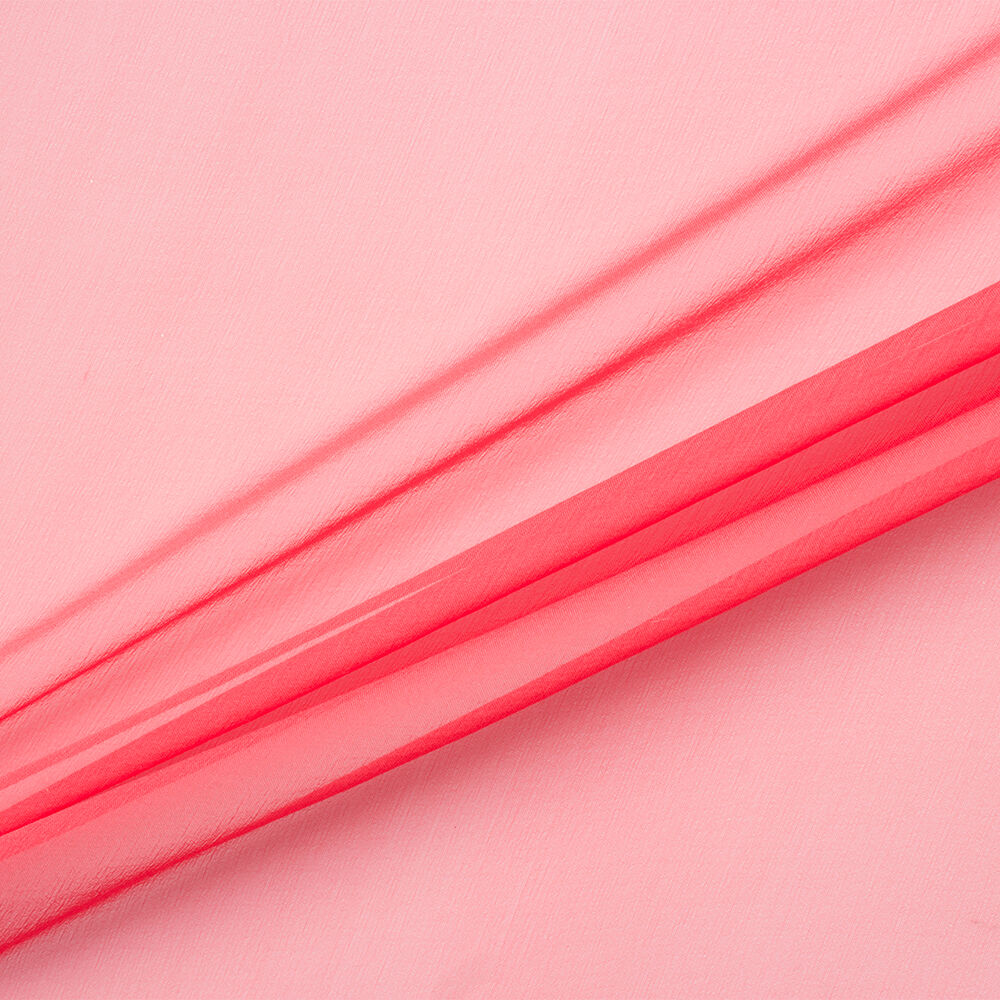 Coral Silk Chiffon