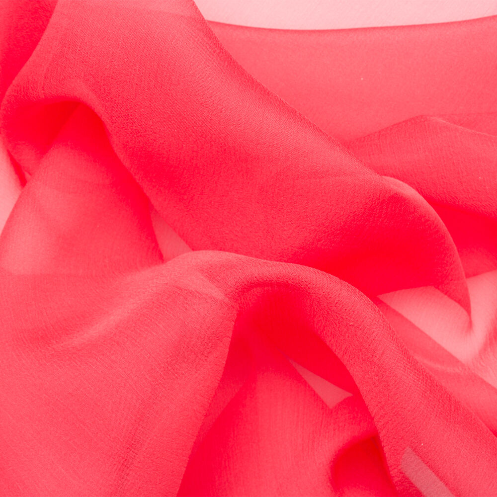 Coral Silk Chiffon
